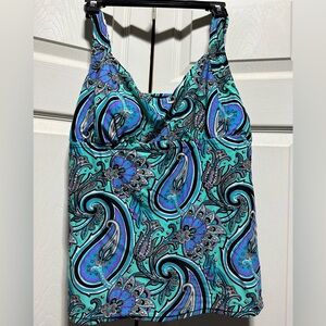 St John's Bay Paisley Print Women's tankini top